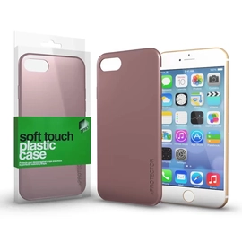 Xprotector Plasztik tok Soft-touch felülettel rozé arany Apple iPhone 7 Plus / 8 Plus készülékhez