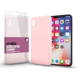 Xprotector XPRO Szilikon matte tok ultravékony Púder pink Apple iPhone X készülékhez