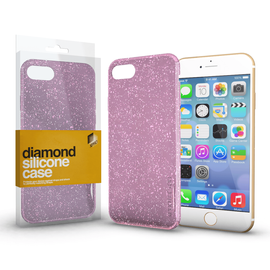 Xprotector Szilikon tok (Diamond) Pink Apple iPhone 12 / 12 Pro készülékhez