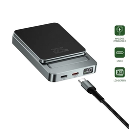 4smarts OneStyle Wireless Magsafe kompatibilis külső akkumulátor, 5000mAh,, fekete