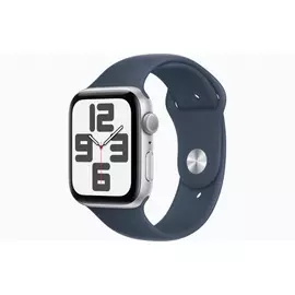 Apple Watch SE (2023) GPS 40mm ezüst alumíniumtok, viharkék sportszíj - S/M