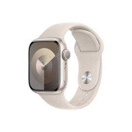 Apple Watch Series 9 GPS 41 mm csillagfény alumíniumtok, csillagfény sportszíj - M/L