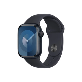Apple Watch Series 9 GPS 41 mm éjfekete alumíniumtok, éjfekete sportszíj - M/L
