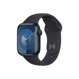 Apple Watch Series 9 GPS 41 mm éjfekete alumíniumtok, éjfekete sportszíj - S/M