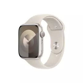 Apple Watch Series 9 GPS 45 mm csillagfény alumíniumtok, csillagfény sportszíj - M/L