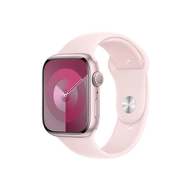 Apple Watch Series 9 GPS 45 mm rózsaszín alumíniumtok, világos rózsaszín sportszíj - M/L