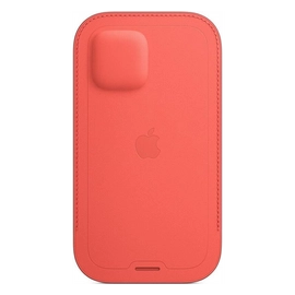 Apple iPhone 12/12 Pro MagSafe-rögzítésű bebújtatós bőr tok, pink citrus