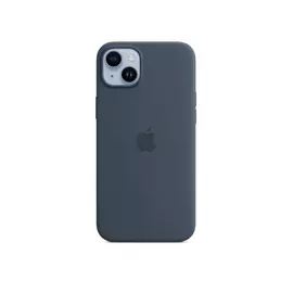 Apple iPhone 14 Plus MagSafe-rögzítésű szilikon tok, Viharkék