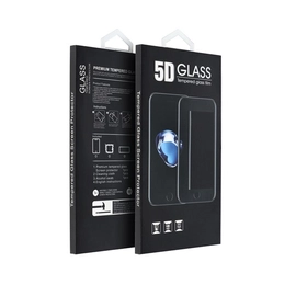 Apple iPhone 15, 5D Full Glue hajlított tempered glass kijelzővédő üvegfólia, fekete