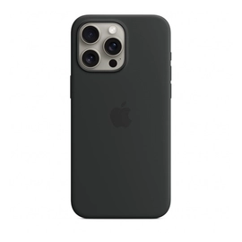 Apple iPhone 15 Pro Max MagSafe szilikontok, fekete