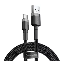 Baseus Cafule USB-A - Type-C adatkábel, 2m, szürke/fekete