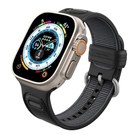 Caseology Athlex Active Apple Watch 49/45/44/42mm szilikon/szövet szíj, fekete