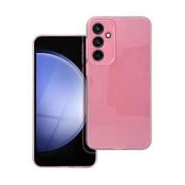 Clear 2mm Samsung Galaxy S23 FE csillámos tok, rózsaszín