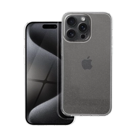 Clear 2mm Apple Iphone 15 Pro max csillámos tok, átlátszó