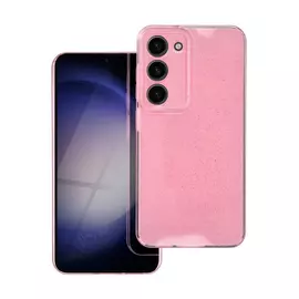 Clear 2mm Samsung Galaxy S23 csillámos tok, rózsaszín