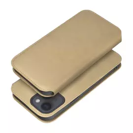 Dual Pocket Apple iPhone 15 Pro Max flip tok, arany
