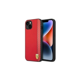Ferrari Carbon Apple iPhone 14 Plus karbon hátlap tok, piros