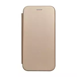 Forcell Elegance oldalra nyíló hátlap tok Samsung A125 Galaxy A12, arany