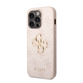 Guess 4G Big Metal Logo Apple iPhone 15 Pro hátlap tok, rózsaszín