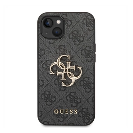 Guess PU 4G Metal Logo Apple iPhone 14 Plus hátlap tok, szürke