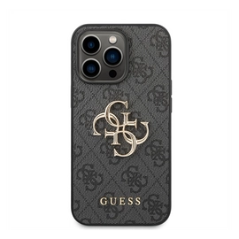 Guess PU 4G Metal Logo Apple iPhone 14 Pro Max hátlap tok, szürke