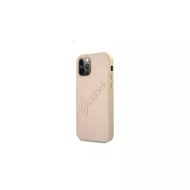 Guess PU Saffiano Vintage Script Apple iPhone 12/12 Pro hátlap tok, arany