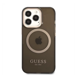 Guess Translucent MagSafe Apple iPhone 13 Pro hátlap tok, fekete