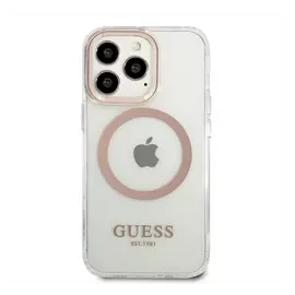 Guess Transparent MagSafe Apple iPhone 13 Pro Max hátlap tok, arany