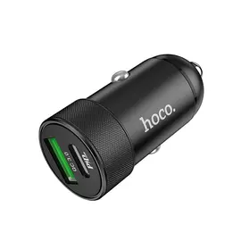 Hoco Z32B autós töltő, PD20W  + USB QC3.0, fekete