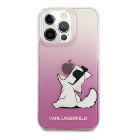 Karl Lagerfeld Choupette Fun Apple iPhone 14 Pro Max hátlap tok, rózsaszín