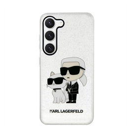 Karl Lagerfeld Gliter Samsung Galaxy S23+, szilikon tok, átlátszó