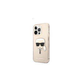 Karl Lagerfeld Head Full Glitter szilikon hátlap tok Apple iPhone 13 Pro Max, arany