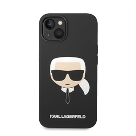 Karl Lagerfeld Head Liquid szilikon hátlap tok Apple iPhone 14, fekete
