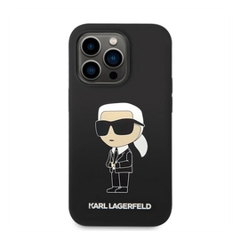 Karl Lagerfeld Liquid Ikonik NFT szilikon hátlap tok Apple iPhone 14 Pro Max, fekete