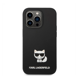 Karl Lagerfeld Silicone Choupette Body Apple iPhone 14 Pro hátlap tok, fekete