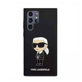 Karl Lagerfeld Silicone Ikonik Samsung Galaxy S23 Ultra, szilikon tok, fekete