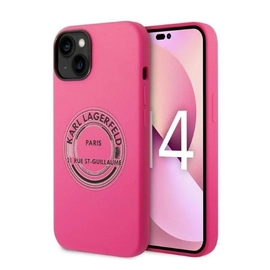Karl Lagerfeld Silicone RSG Apple iPhone 14 Plus hátlap tok, rózsaszín