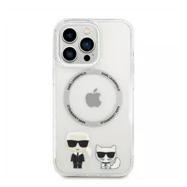 Karl Lagerfeld and Choupette MagSafe hátlap tok Apple iPhone 14 Pro Max, átlátszó