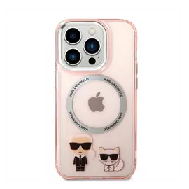 Karl Lagerfeld and Choupette MagSafe hátlap tok Apple iPhone 14 Pro Max, rózsaszín