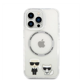 Karl Lagerfeld and Choupette MagSafe hátlap tok Apple iPhone 14 Pro, átlátszó