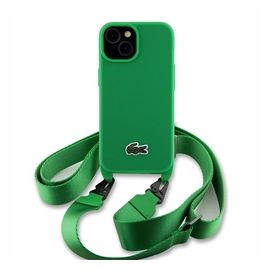 Lacoste Iconic Petit Pique Crossbody Woven Logo iPhone 15 MagSafe tok, zöld