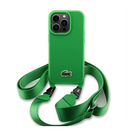 Lacoste Iconic Petit Pique Crossbody Woven Logo iPhone 15 Pro MagSafe tok, zöld