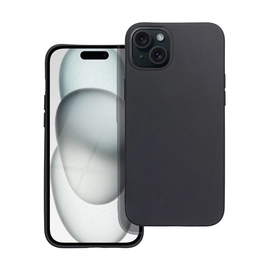 Matt Apple iPhone 15 Plus szilikon tok, fekete