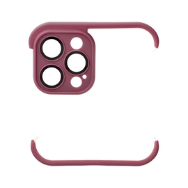 Mini bumper szilikon tok, Apple iPhone 12 Pro Max, cseresznye