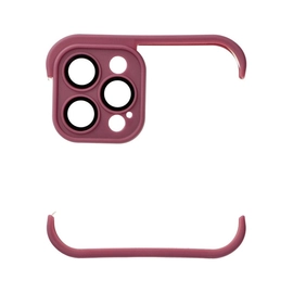 Mini bumper szilikon tok, Apple iPhone 12 Pro, cseresznye