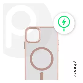 Phoner Apple iPhone 11 Pro Hybrid Mag MagSafe kemény hátlap tok, halvány barack