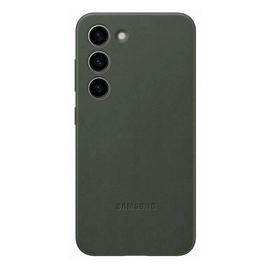 Samsung Galaxy S23 Leather Cover, gyári bőr tok, zöld, EF-VS911LG
