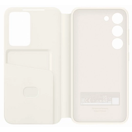 Samsung Galaxy S23 Smart View Wallet, gyári flip tok, krém, EF-ZS911CU