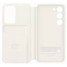 Samsung Galaxy S23 Smart View Wallet, gyári flip tok, krém, EF-ZS911CU