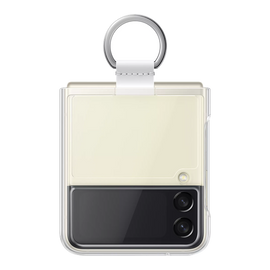 Samsung Galaxy Z Flip3 Clear Cover with Ring, gyári szilikon tok gyűrűvel, átlátszó, EF-QF711